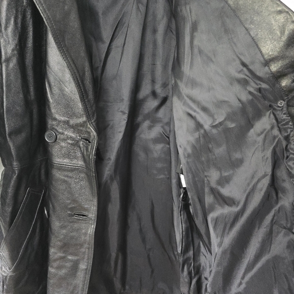 Vintage D.A.N.Y. Leather Jacket Black With Belt Size Large - Picture 5 of 16